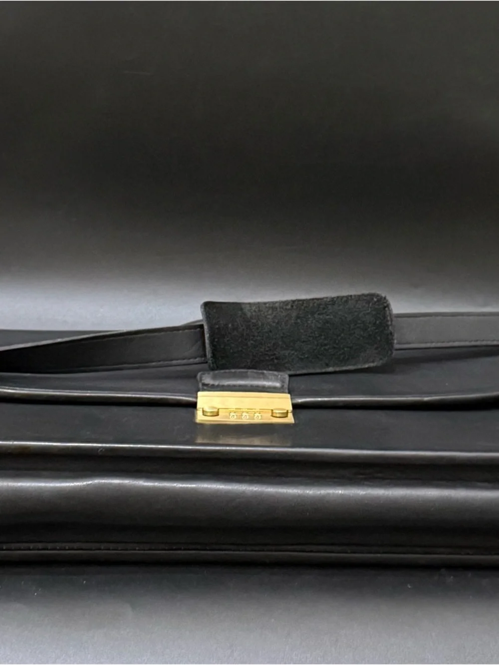 Vintage 90’s COACH Black Leather Diplomat Attache or Business Attaché Briefcase